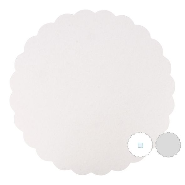 Flad disk wienerbrød hvidt kort